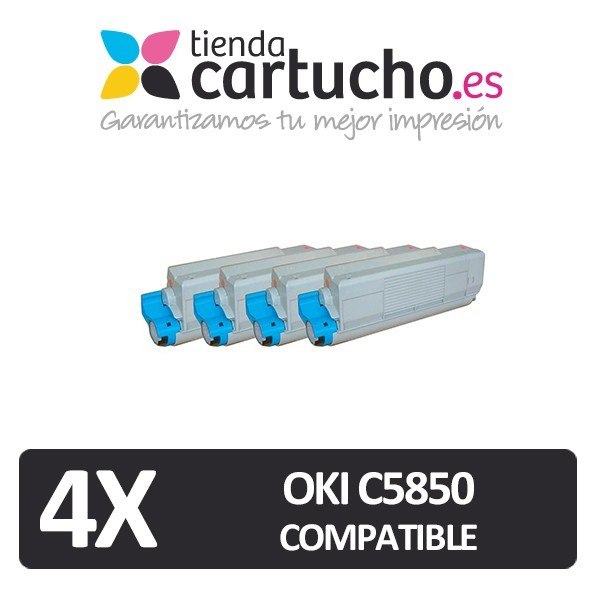 PACK 4 (ELIJA COLORES) CARTUCHOS COMPATIBLES OKI C5850/5950