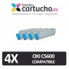 PACK 4 (ELIJA COLORES) CARTUCHOS COMPATIBLES OKI C5600/C5700