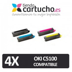 PACK 4 (ELIJA COLORES) CARTUCHOS COMPATIBLES OKI C3100/C5100/C5200