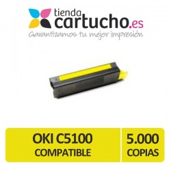 Toner AMARILLO OKI C3100/C5100/C5200 compatible, sustituye al toner original OKI 42127405