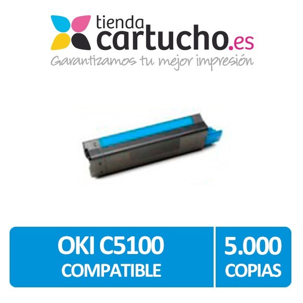 Toner CYAN OKI C3100/C5100/C5200 compatible, sustituye al toner original OKI 42127407