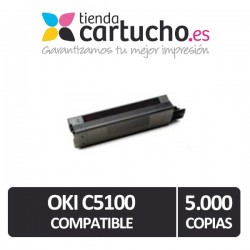 Toner NEGRO OKI C3100/C5100/C5200 compatible, sustituye al toner original OKI 42127408
