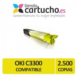 Toner OKI AMARILLO C3300/C3400/C3450/C3530/C3600 compatible, sustituye al toner original OKI 43460205