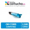 Toner OKI CYAN C3300/C3400/C3450/C3530/C3600 compatible, sustituye al toner original OKI 43460207