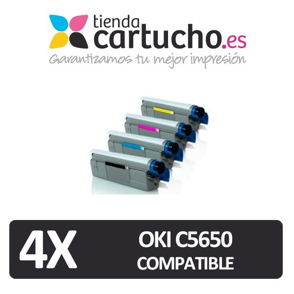 PACK 4 (ELIJA COLORES) CARTUCHOS COMPATIBLES OKI C5650/5750