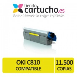 Toner AMARILLO OKI C810 compatible para impresoras C810, C810dn, C830, C830dn, MC851, MC861