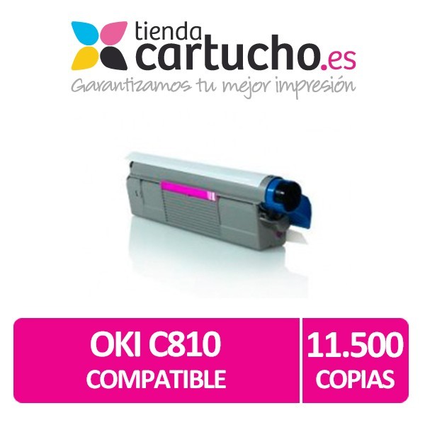 Toner MAGENTA OKI C810 compatible para impresoras C810, C810dn, C830, C830dn, MC851, MC861