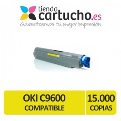 Toner AMARILLO OKI C9600/C9800 compatible, sustituye al toner original OKI 42918913