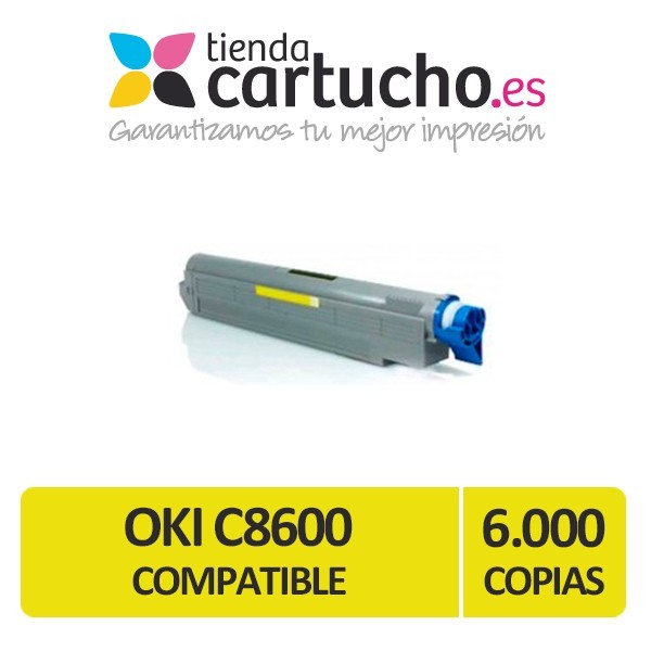 Toner AMARILLO OKI C8600/C8800 compatible, sustituye al toner original OKI 43487709