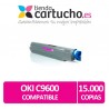 Toner MAGENTA OKI C9600/C9800 compatible, sustituye al toner original OKI 42918914