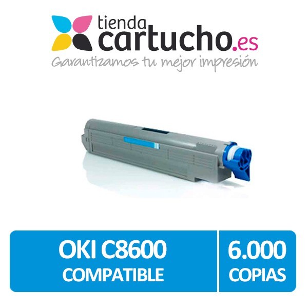 Toner CYAN OKI C8600/C8800 compatible, sustituye al toner original OKI 43487711