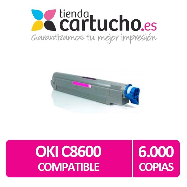 Toner MAGENTA OKI C8600/C8800 compatible, sustituye al toner original OKI 43487710