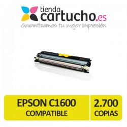 Toner AMARILLO EPSON C1600/CX16 compatible, sustituye al toner original EPSON C13S050554