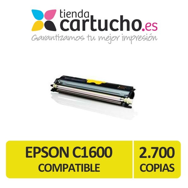 Toner AMARILLO EPSON C1600/CX16 compatible, sustituye al toner original EPSON C13S050554