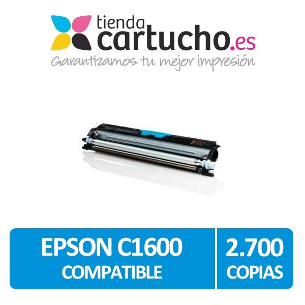 Toner CYAN EPSON C1600/CX16 compatible, sustituye al toner original EPSON C13S050556