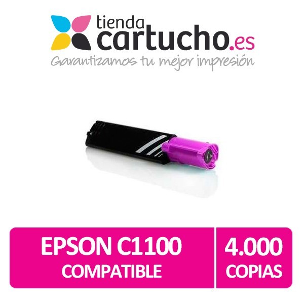 Toner MAGENTA EPSON C1100 compatible, sustituye al toner original EPSON C13S050188