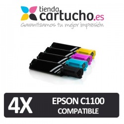 PACK 4 (ELIJA COLORES) CARTUCHOS COMPATIBLES EPSON C1100
