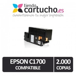 Toner NEGRO EPSON C1700 compatible, sustituye al toner original EPSON C13S050614