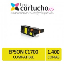 Toner AMARILLO EPSON C1700 compatible, sustituye al toner original EPSON C13S050611