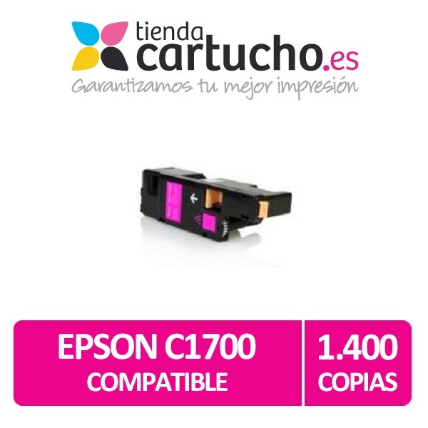 Toner MAGENTA EPSON C1700 compatible, sustituye al toner original EPSON C13S050612