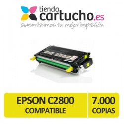 Toner AMARILLO EPSON C2800 compatible, sustituye al toner original EPSON C13S051162