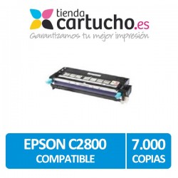 Toner CYAN EPSON C2800 compatible, sustituye al toner original EPSON C13S051164