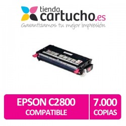 Toner MAGENTA EPSON C2800 compatible, sustituye al toner original EPSON C13S051163 
