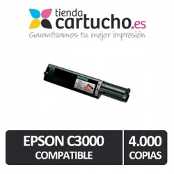 Toner NEGRO EPSON C3000 compatible, sustituye al toner original C13S050213