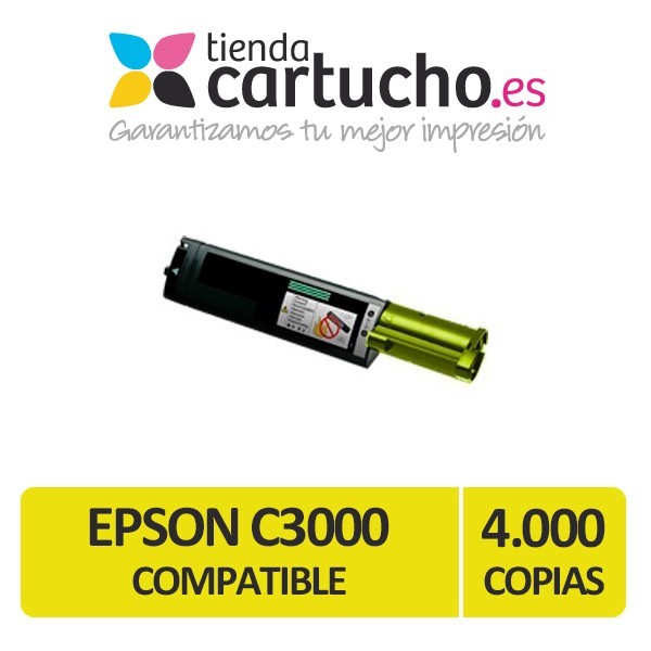 Toner AMARILLO EPSON C3000 compatible, sustituye al toner original C13S050210