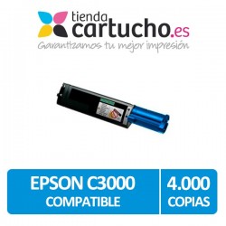 Toner CYAN EPSON C3000 compatible, sustituye al toner original C13S050212