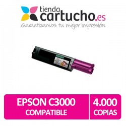 Toner magenta EPSON C3000 compatible, sustituye al toner original C13S050211
