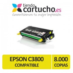 Toner AMARILLO EPSON C3800 compatible, sustituye al toner original EPSON C13S051124