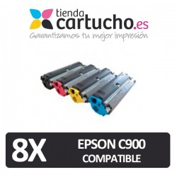 PACK 8 (ELIJA COLORES) CARTUCHOS COMPATIBLES EPSON C900