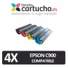 PACK 4 (ELIJA COLORES) CARTUCHOS COMPATIBLES EPSON C900