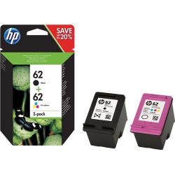 Original HP 62 Tri-Color Cartucho de tinta para HP Envy 7645 E-Impresora Todo en Uno 