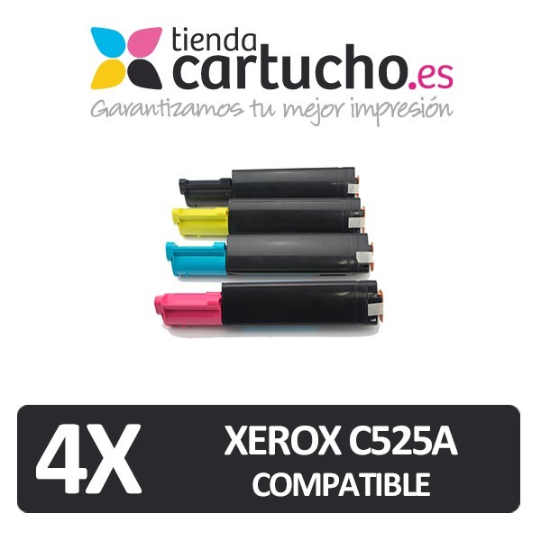 PACK 4 TONER XEROX DOCUPRINT C525A COMPATIBLE