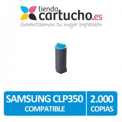 Toner CYAN SAMSUNG CLP350 compatible, sustituye al toner original CLP-C350A 