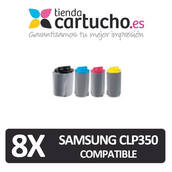 PACK 8 (ELIJA COLORES) CARTUCHOS COMPATIBLES SAMSUNG CLP 350