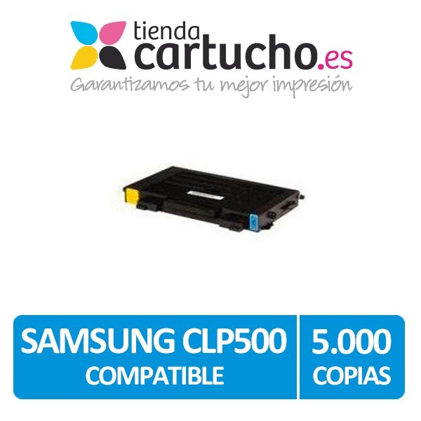 Toner CYAN SAMSUNG CLP500 compatible, sustituye al toner original CLP-500D5C/E