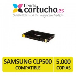 Toner AMARILLO SAMSUNG CLP500 compatible, sustituye al toner original CLP-500D5Y/E