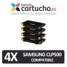 PACK 4 (ELIJA COLORES) CARTUCHOS COMPATIBLES SAMSUNG CLP 500