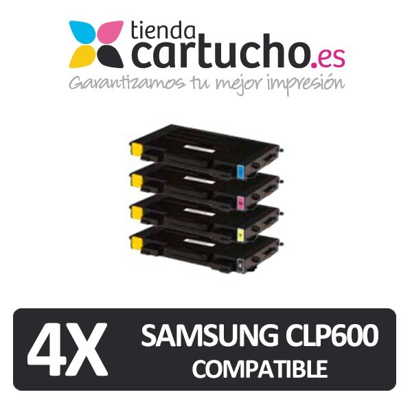 PACK 4 (ELIJA COLORES) CARTUCHOS COMPATIBLES SAMSUNG CLP 600