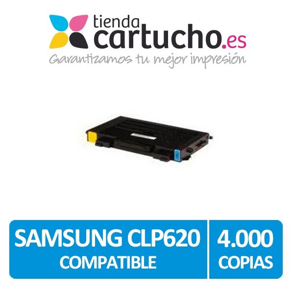 Toner CYAN SAMSUNG CLP620 compatible de alta capacidad, sustituye al toner original CLT-C5082L