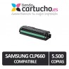 Toner NEGRO SAMSUNG CLP660 - CLP610 compatible, sustituye al toner original CLP-K660B/ELS