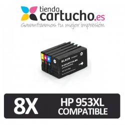 Pack 8 HP 953XL Compatible (Elija colores)
