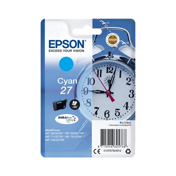 Epson 27 Cyan. T2702 Cartucho de Tinta Original