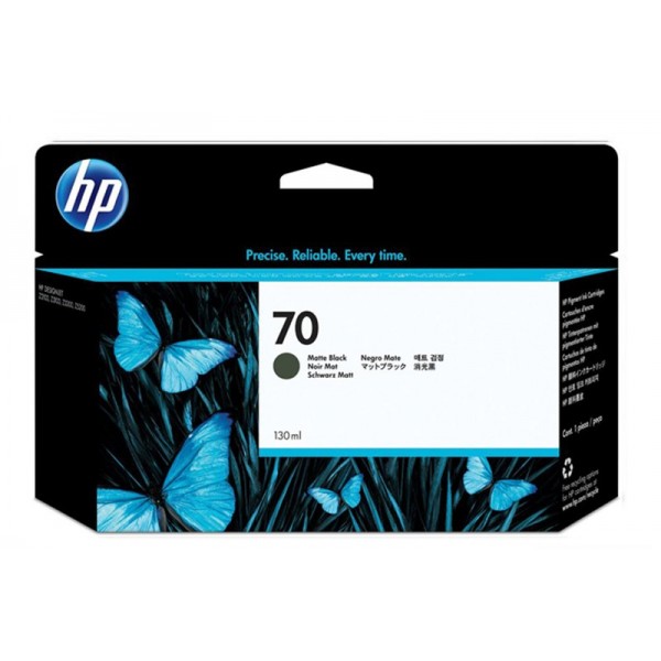 Cartucho de tinta Original HP 70 Negro Mate referencia C9448A de 130ml.