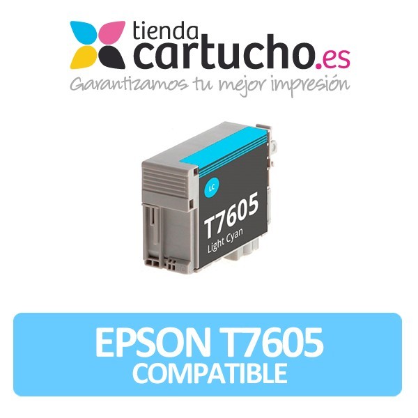 Cartucho de tinta Epson T7605 cyan light compatible