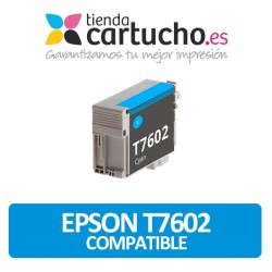 Cartucho de tinta Epson T7602 cyan compatible