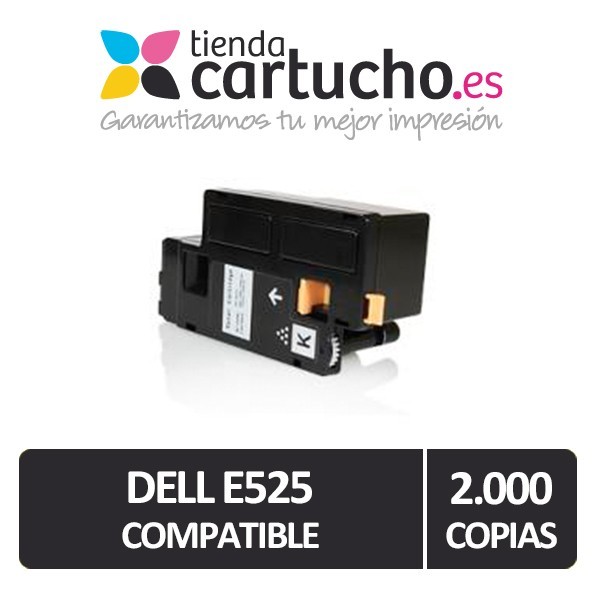Toner Negro Dell E525W Compatible (593-BBLN/H3M8P/DPV4T)